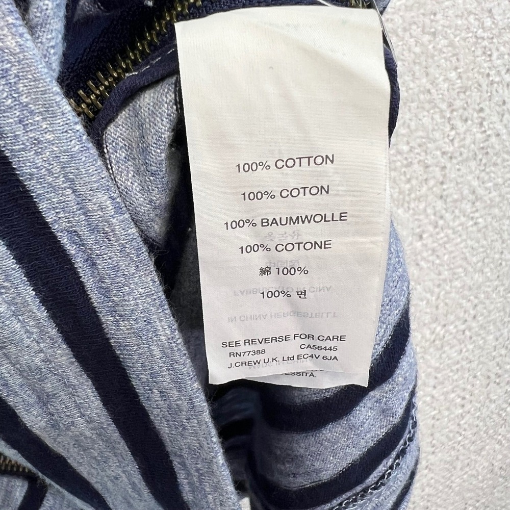 J. Crew Striped T‎ Shirt Dress Womens Medium Blue Gray Casual Knee Length - Picture 11 of 12